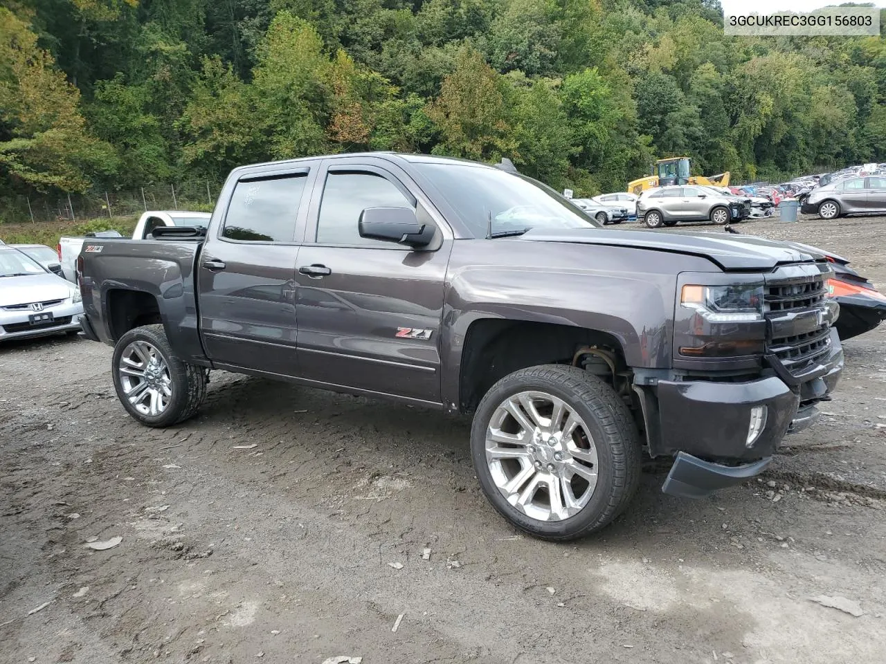 2016 Chevrolet Silverado K1500 Lt VIN: 3GCUKREC3GG156803 Lot: 72961164