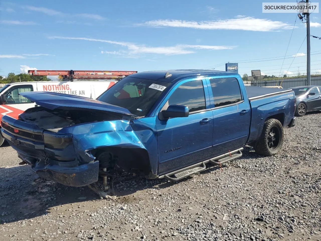 2016 Chevrolet Silverado K1500 Lt VIN: 3GCUKRECXGG371417 Lot: 73047974