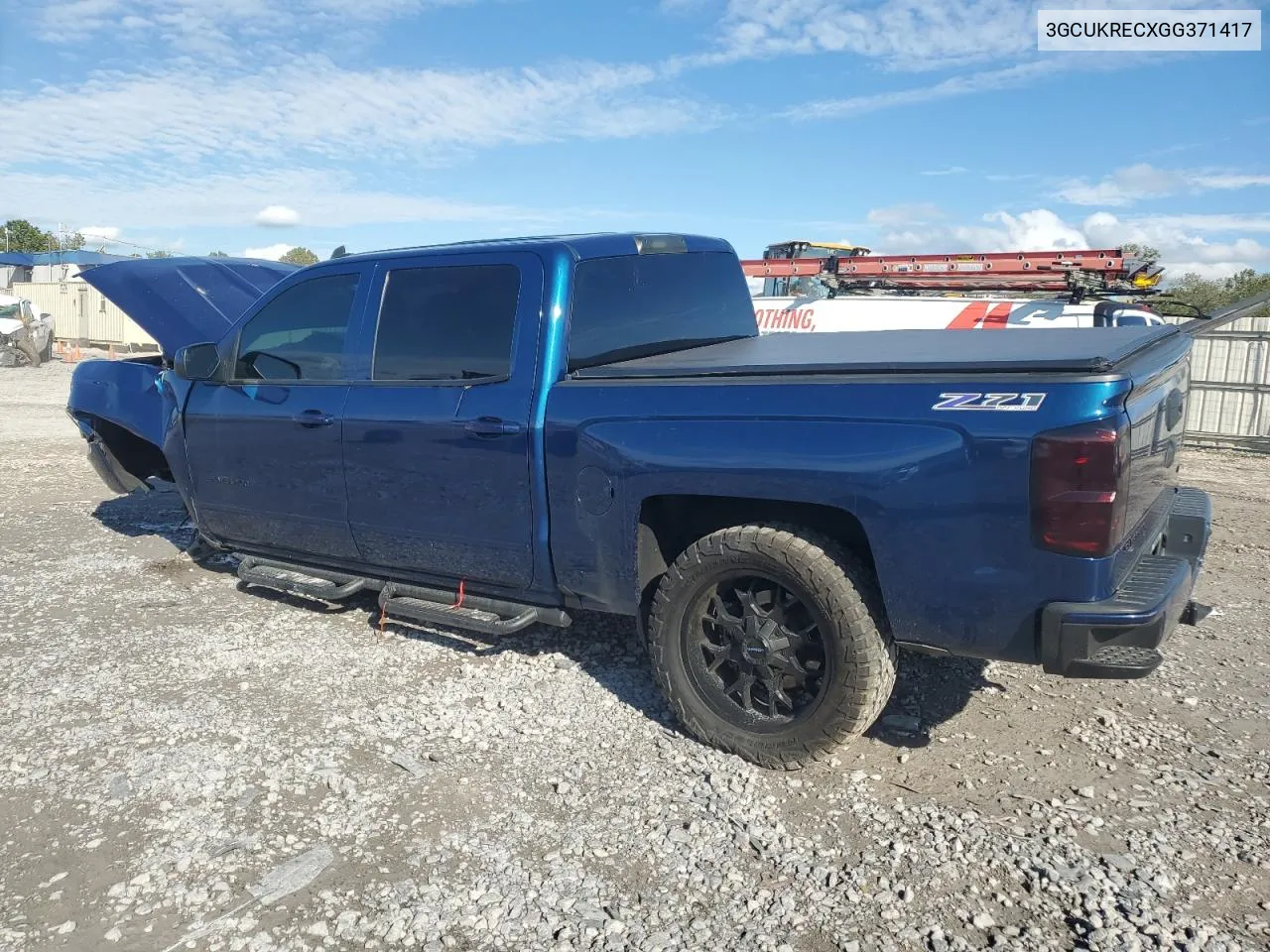 2016 Chevrolet Silverado K1500 Lt VIN: 3GCUKRECXGG371417 Lot: 73047974