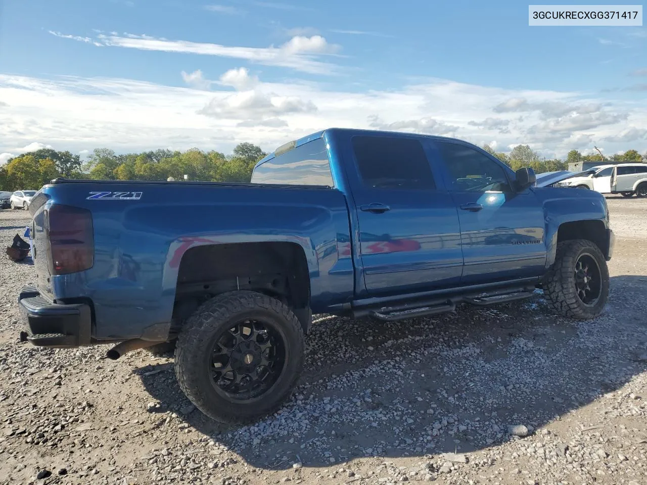 2016 Chevrolet Silverado K1500 Lt VIN: 3GCUKRECXGG371417 Lot: 73047974