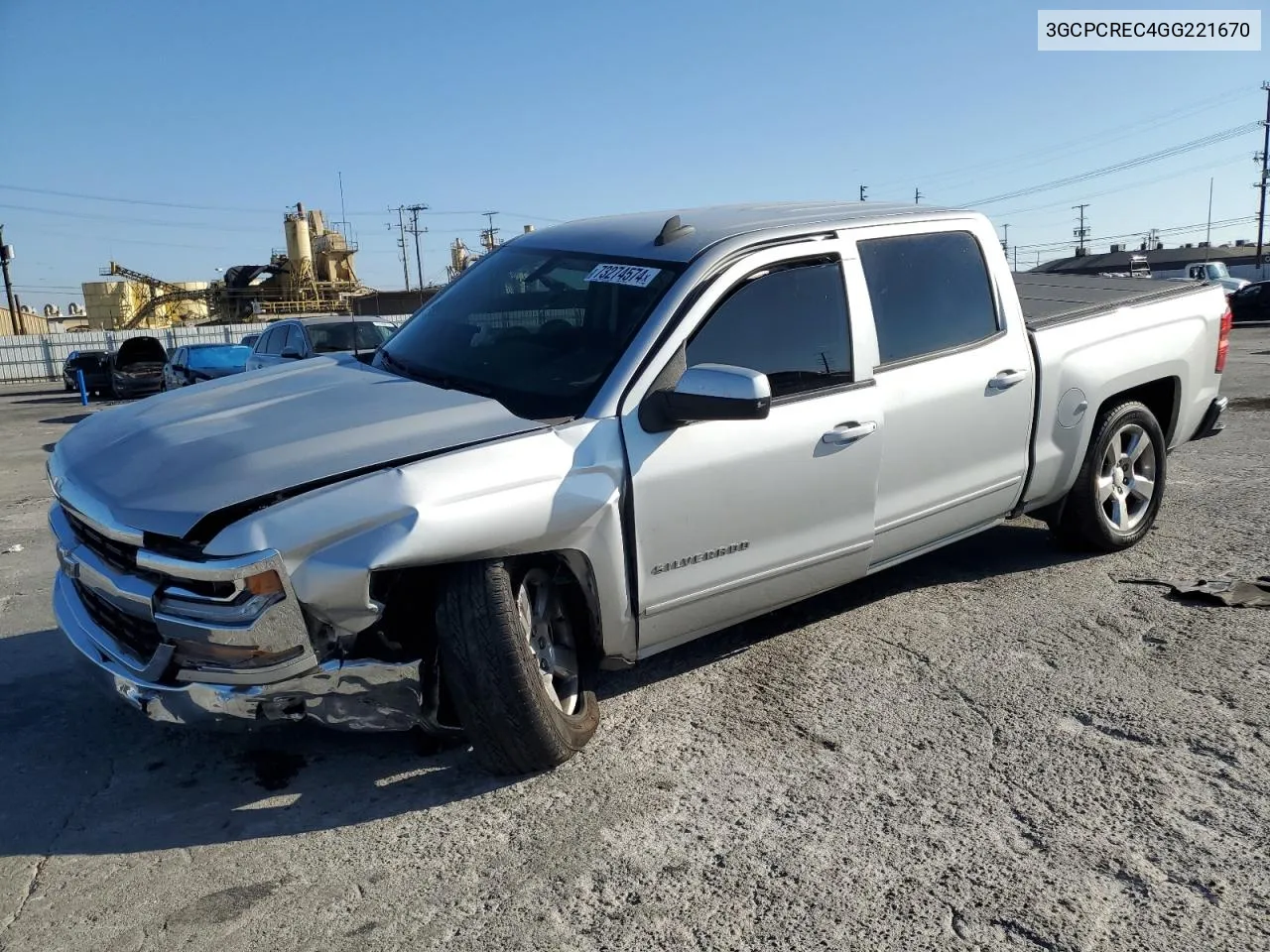 2016 Chevrolet Silverado C1500 Lt VIN: 3GCPCREC4GG221670 Lot: 73274574