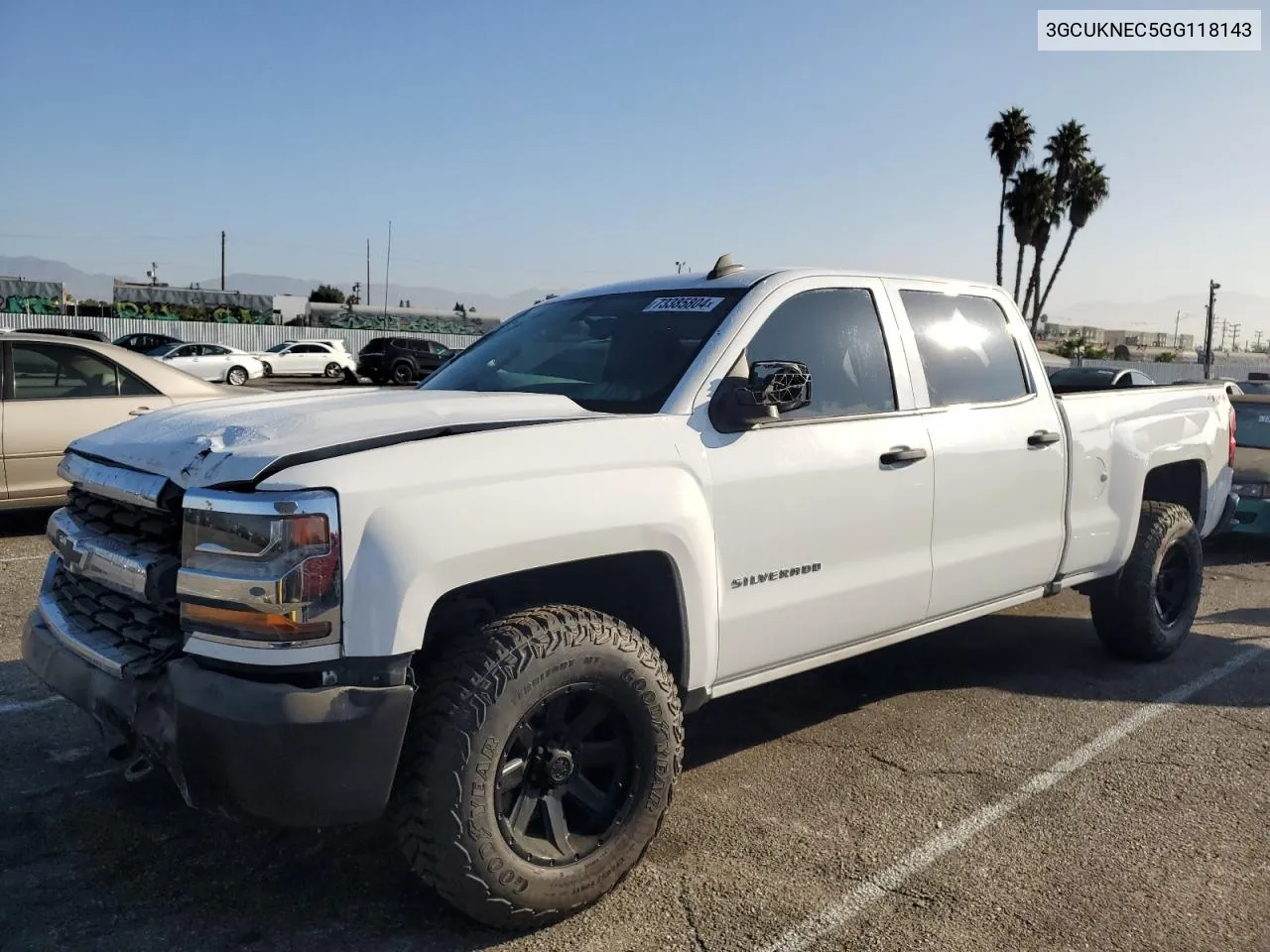 2016 Chevrolet Silverado K1500 VIN: 3GCUKNEC5GG118143 Lot: 73385804