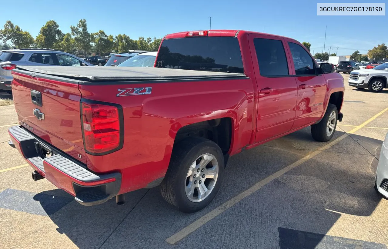 2016 Chevrolet Silverado K1500 Lt VIN: 3GCUKREC7GG178190 Lot: 73755304