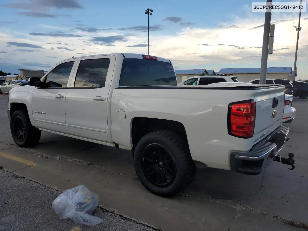 2016 Chevrolet Silverado C1500 Lt VIN: 3GCPCREC5GG149412 Lot: 73858304