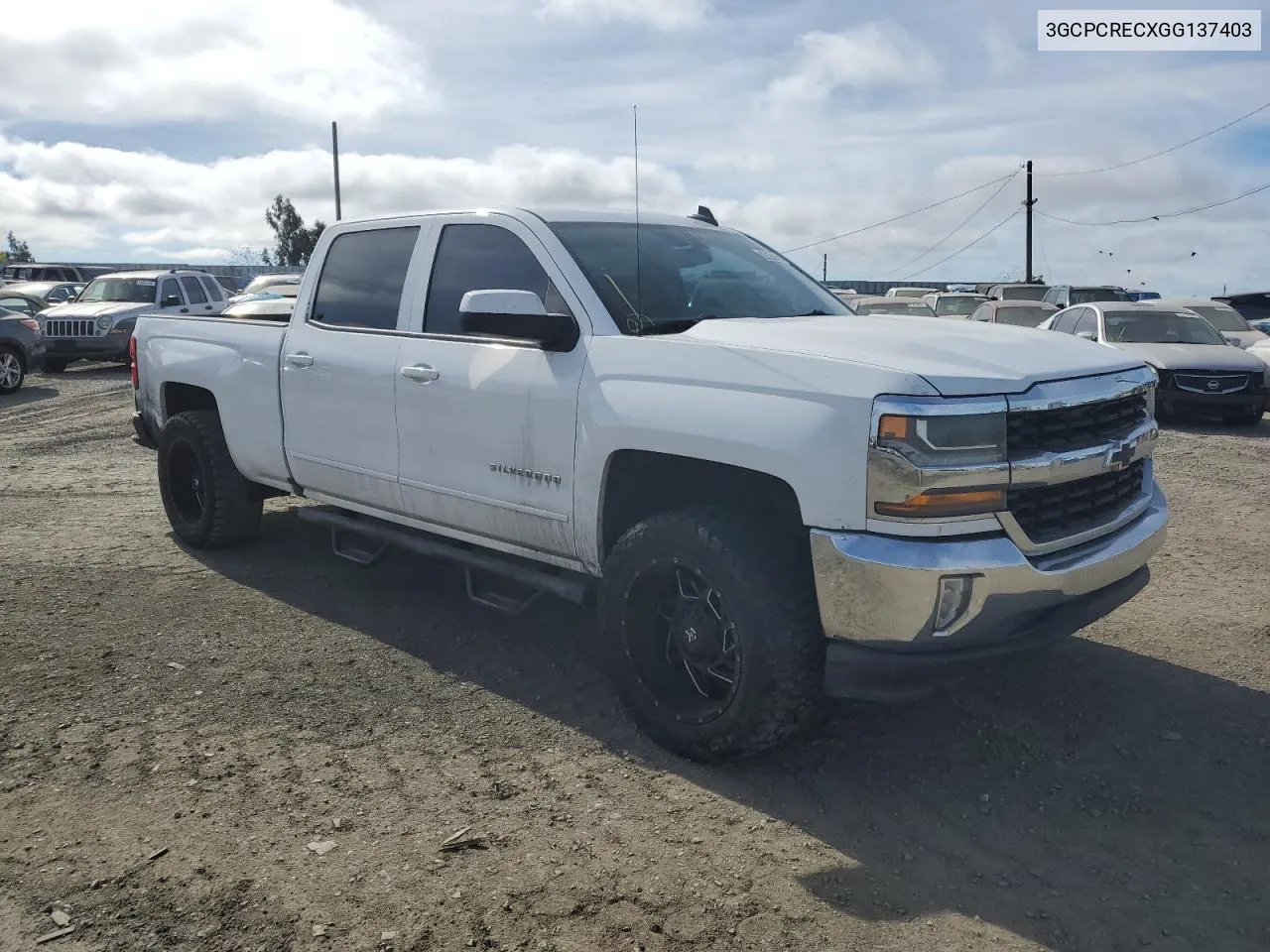 2016 Chevrolet Silverado C1500 Lt VIN: 3GCPCRECXGG137403 Lot: 74071024