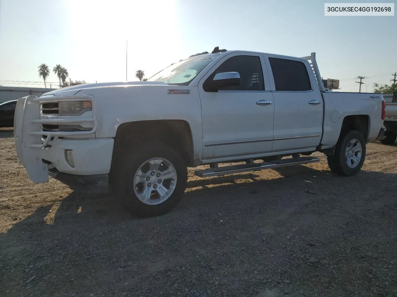 2016 Chevrolet Silverado K1500 Ltz VIN: 3GCUKSEC4GG192698 Lot: 74169724