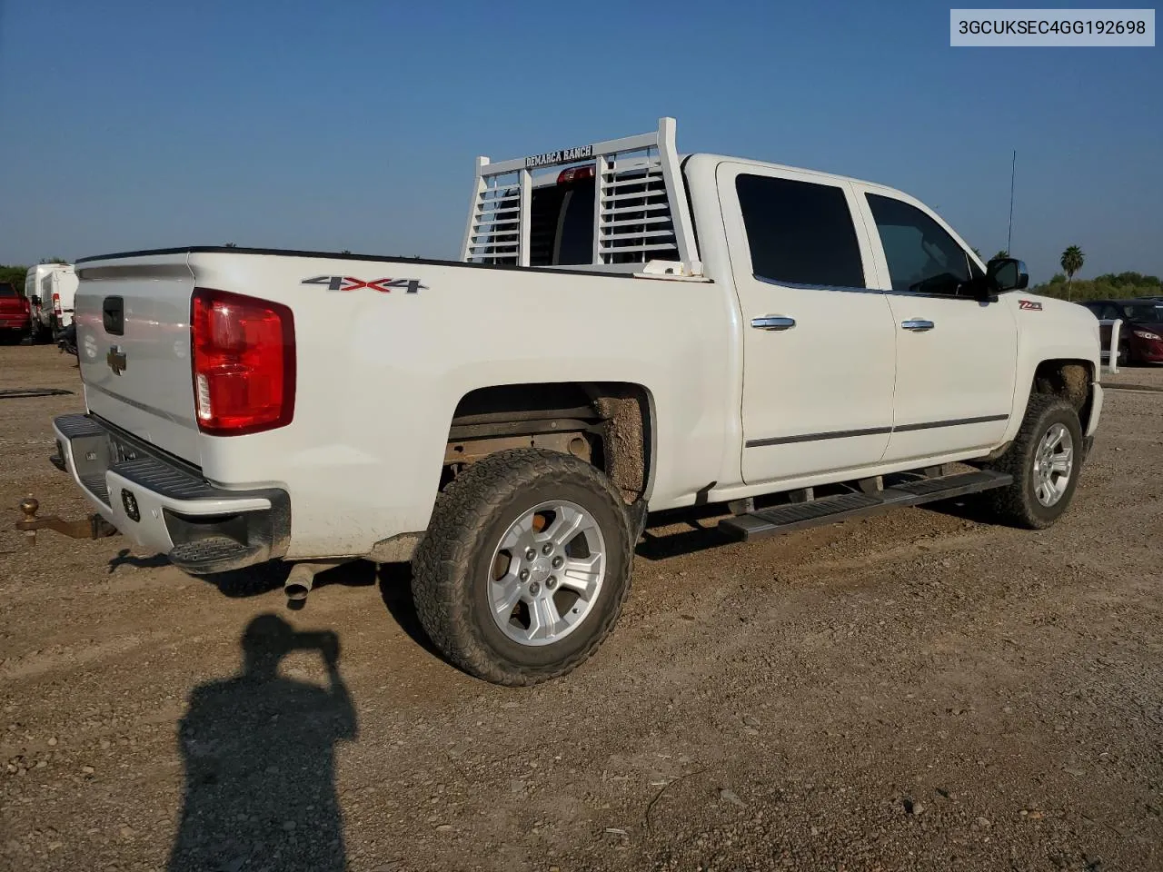 2016 Chevrolet Silverado K1500 Ltz VIN: 3GCUKSEC4GG192698 Lot: 74169724