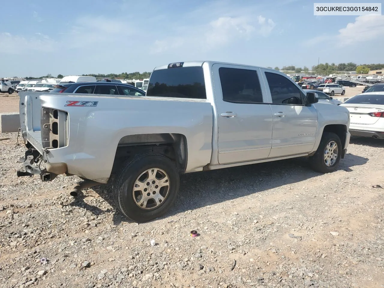 2016 Chevrolet Silverado K1500 Lt VIN: 3GCUKREC3GG154842 Lot: 75020354