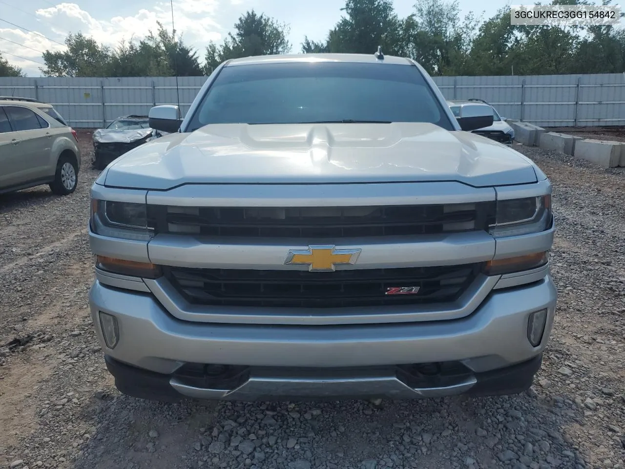 2016 Chevrolet Silverado K1500 Lt VIN: 3GCUKREC3GG154842 Lot: 75020354