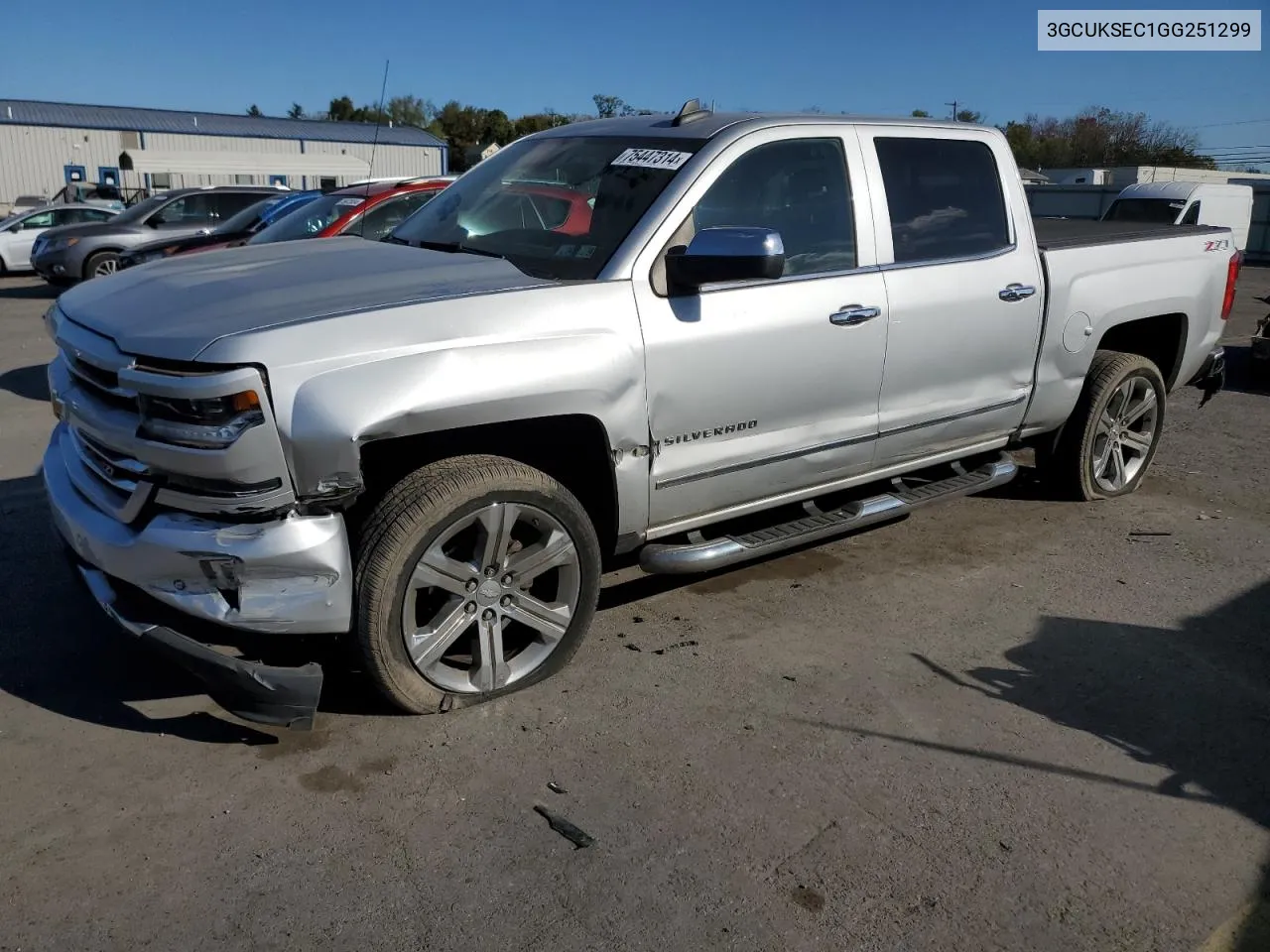 2016 Chevrolet Silverado K1500 Ltz VIN: 3GCUKSEC1GG251299 Lot: 75447314