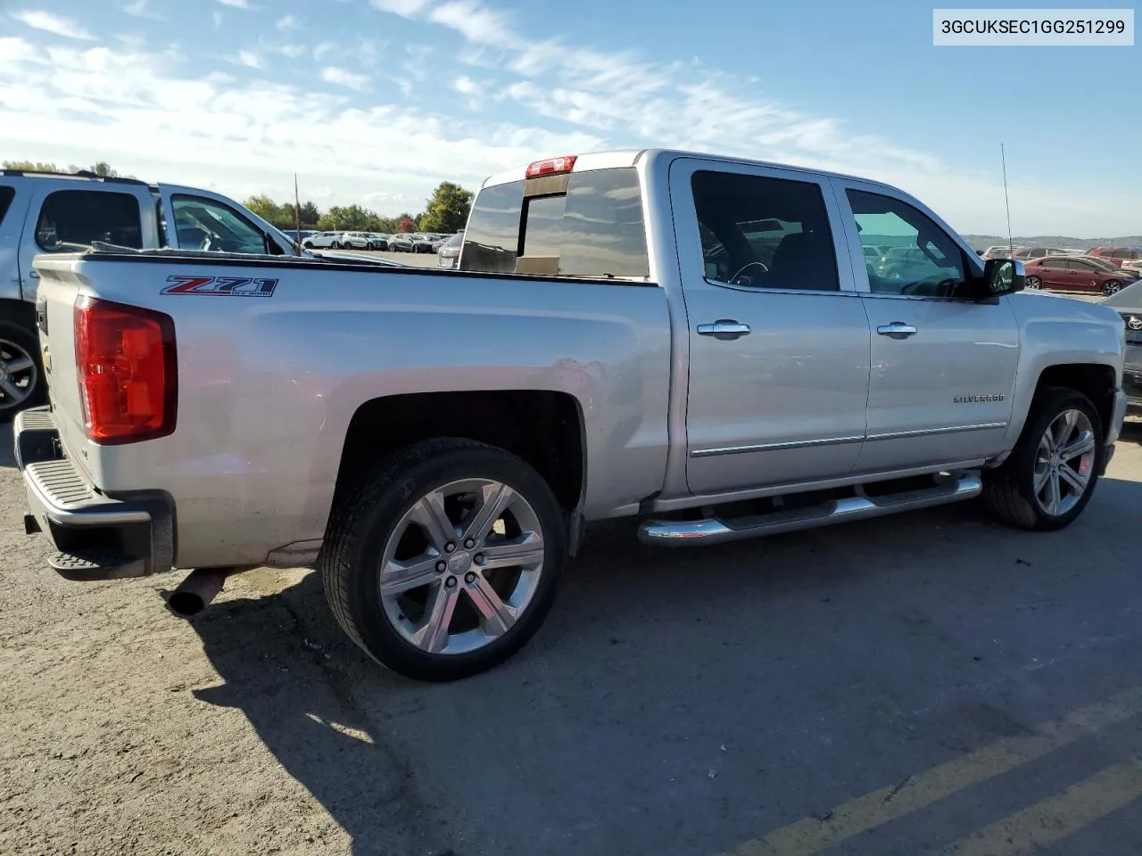 2016 Chevrolet Silverado K1500 Ltz VIN: 3GCUKSEC1GG251299 Lot: 75447314