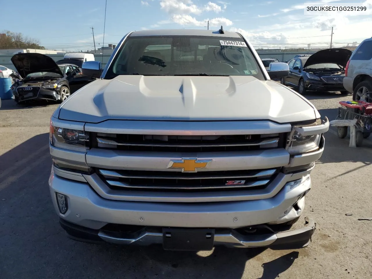 2016 Chevrolet Silverado K1500 Ltz VIN: 3GCUKSEC1GG251299 Lot: 75447314