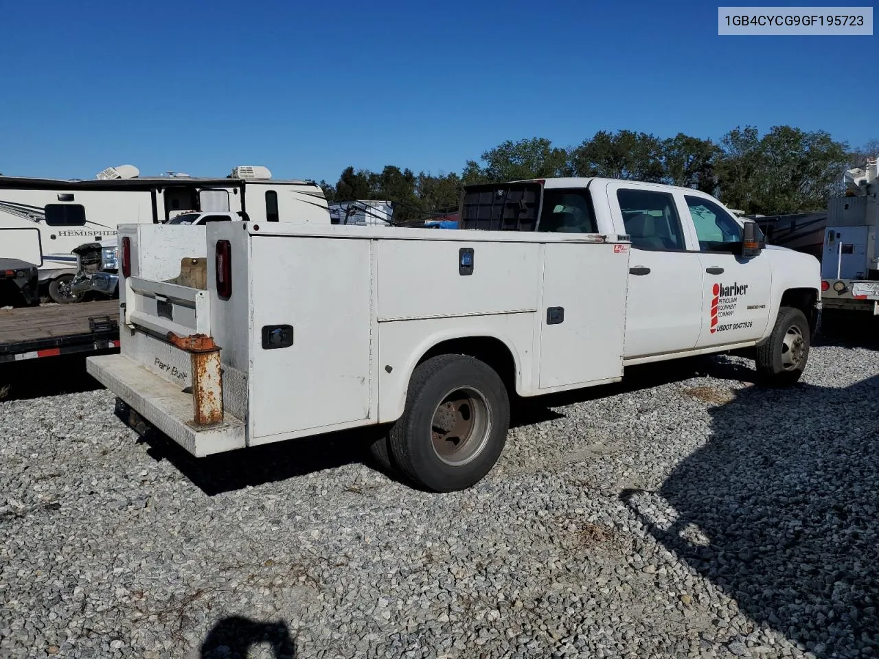 2016 Chevrolet Silverado C3500 VIN: 1GB4CYCG9GF195723 Lot: 76078224