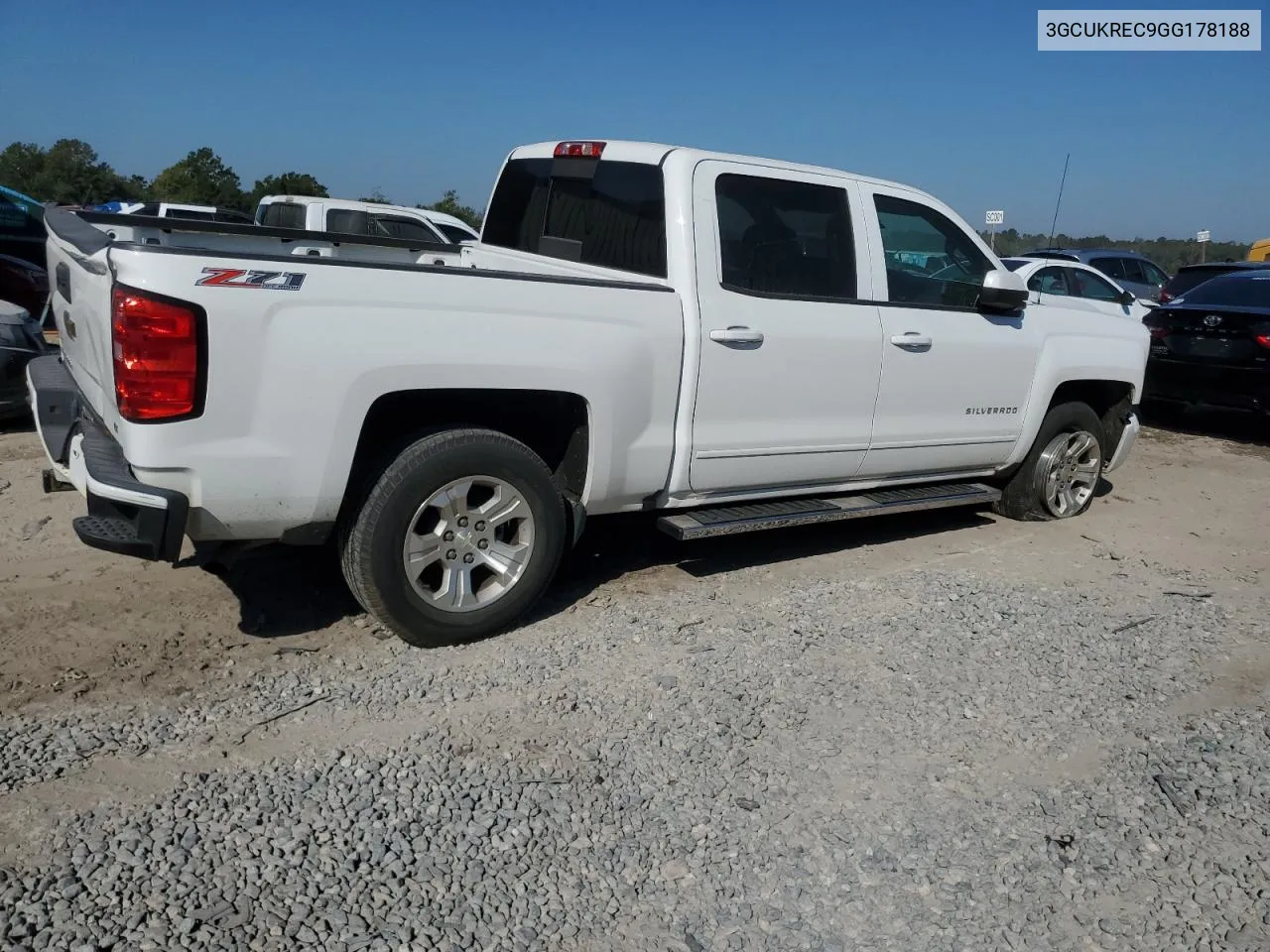 2016 Chevrolet Silverado K1500 Lt VIN: 3GCUKREC9GG178188 Lot: 77625424