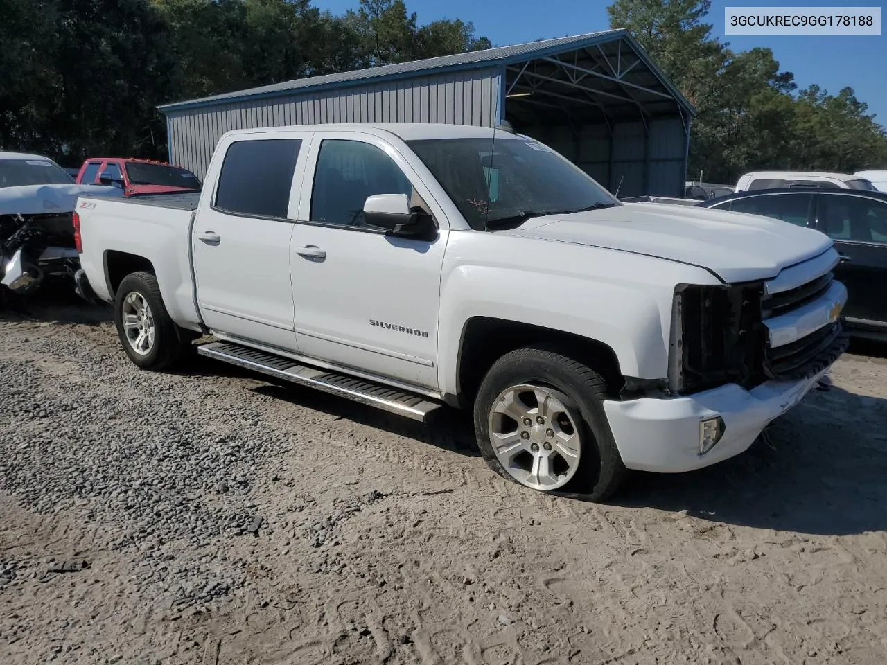 2016 Chevrolet Silverado K1500 Lt VIN: 3GCUKREC9GG178188 Lot: 77625424