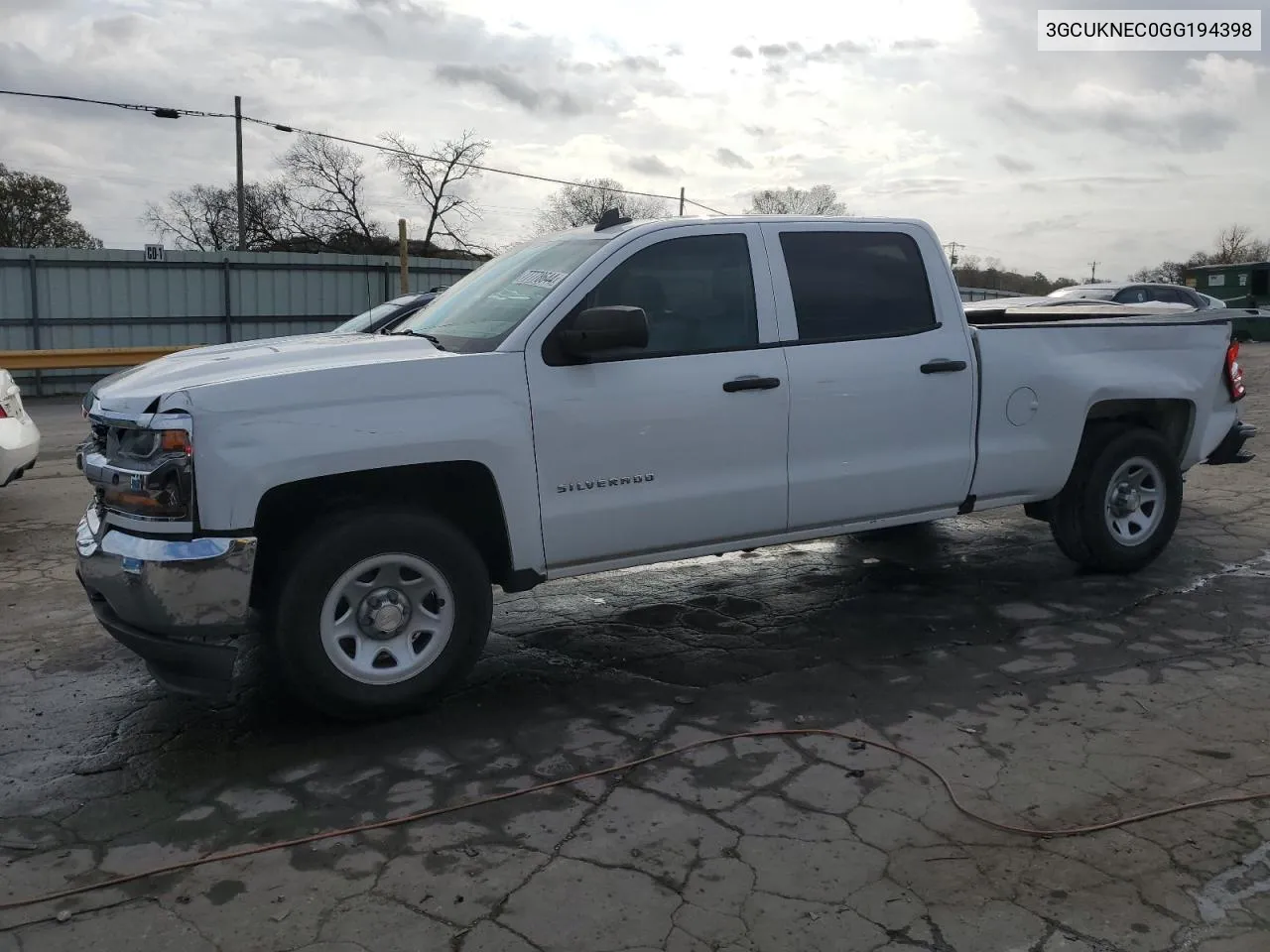 2016 Chevrolet Silverado K1500 VIN: 3GCUKNEC0GG194398 Lot: 77778644