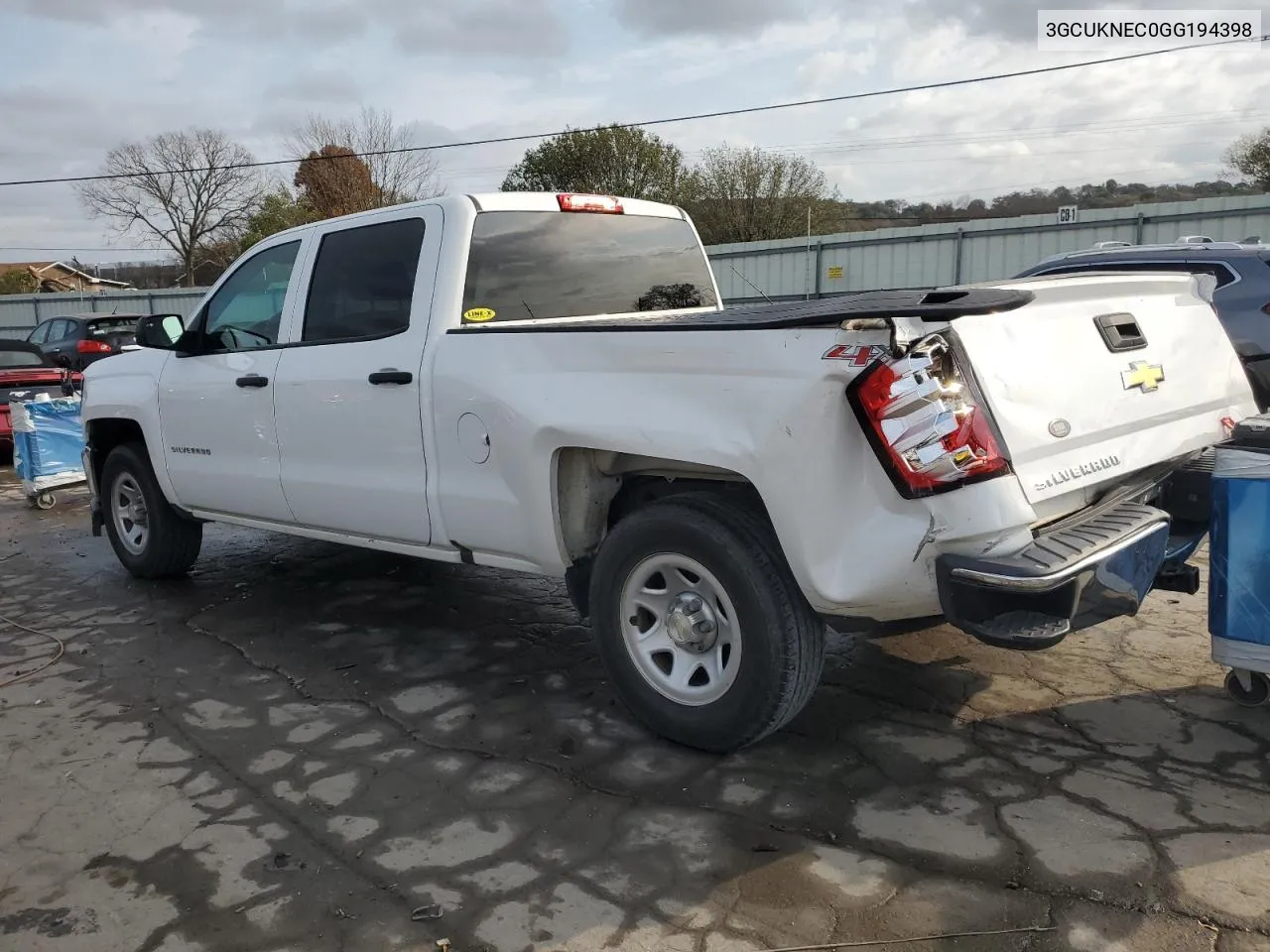 2016 Chevrolet Silverado K1500 VIN: 3GCUKNEC0GG194398 Lot: 77778644