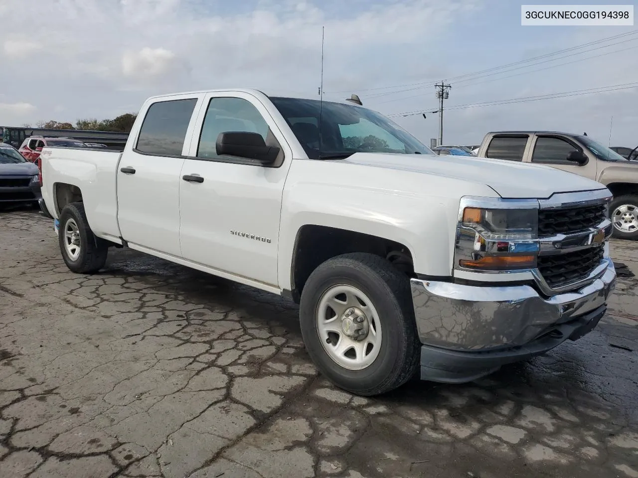 2016 Chevrolet Silverado K1500 VIN: 3GCUKNEC0GG194398 Lot: 77778644