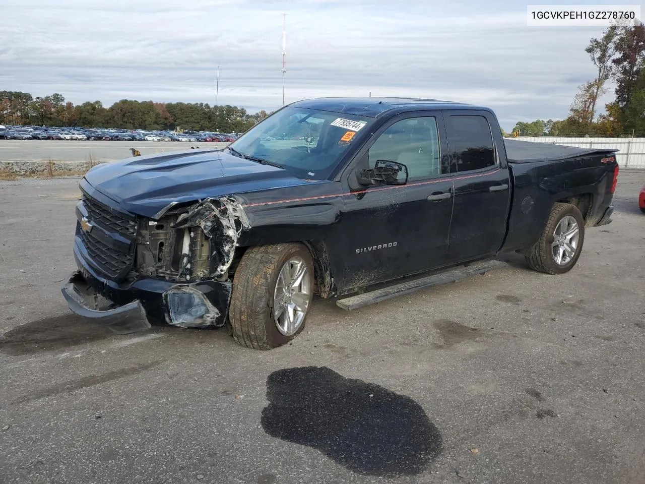 2016 Chevrolet Silverado K1500 Custom VIN: 1GCVKPEH1GZ278760 Lot: 77935744