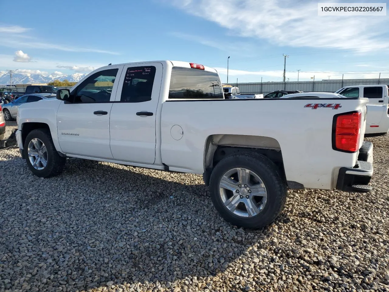 2016 Chevrolet Silverado K1500 Custom VIN: 1GCVKPEC3GZ205667 Lot: 78362934