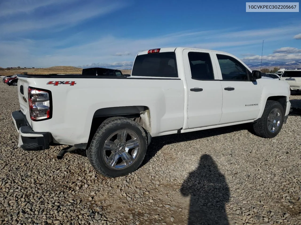 2016 Chevrolet Silverado K1500 Custom VIN: 1GCVKPEC3GZ205667 Lot: 78362934