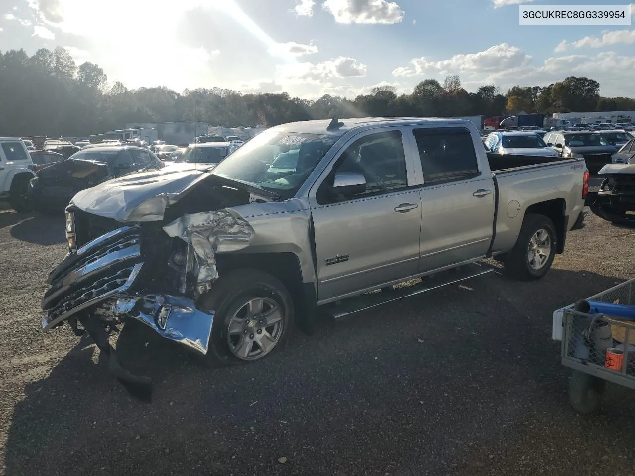 2016 Chevrolet Silverado K1500 Lt VIN: 3GCUKREC8GG339954 Lot: 78610874