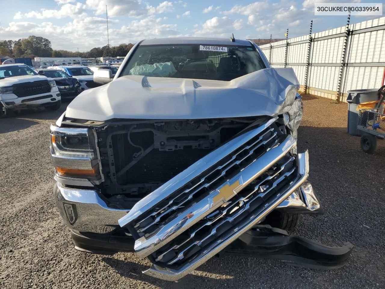 2016 Chevrolet Silverado K1500 Lt VIN: 3GCUKREC8GG339954 Lot: 78610874