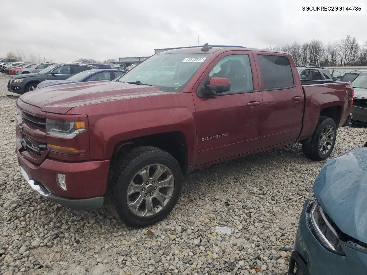 2016 Chevrolet Silverado K1500 Lt VIN: 3GCUKREC2GG144786 Lot: 78972914