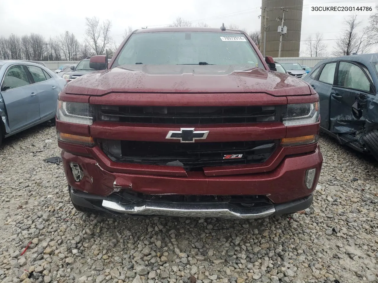 2016 Chevrolet Silverado K1500 Lt VIN: 3GCUKREC2GG144786 Lot: 78972914