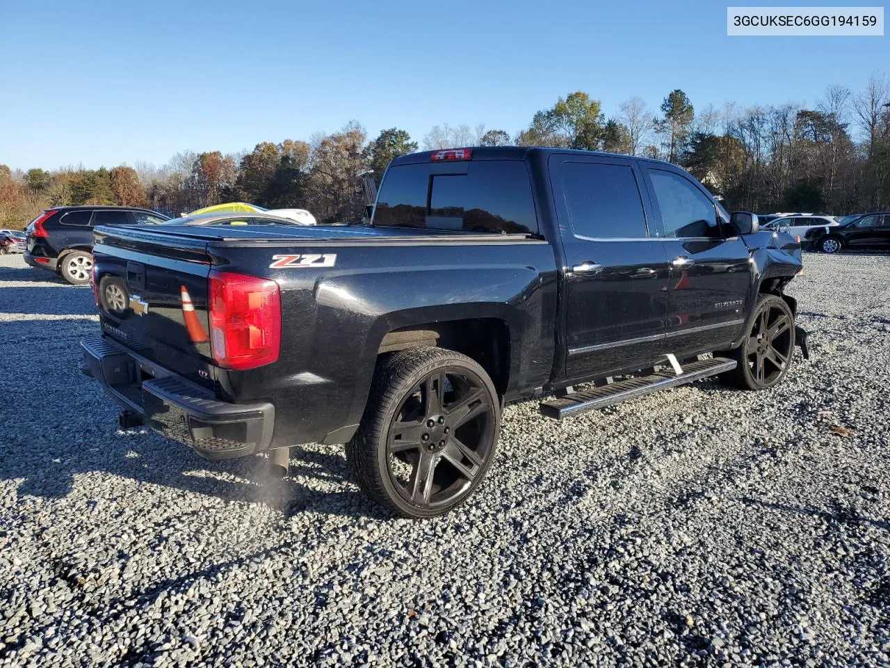 2016 Chevrolet Silverado K1500 Ltz VIN: 3GCUKSEC6GG194159 Lot: 80451464