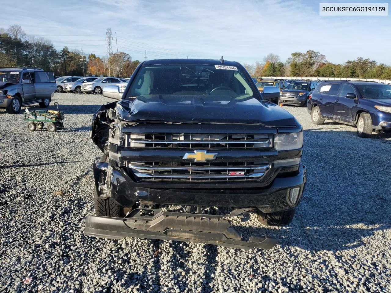 2016 Chevrolet Silverado K1500 Ltz VIN: 3GCUKSEC6GG194159 Lot: 80451464