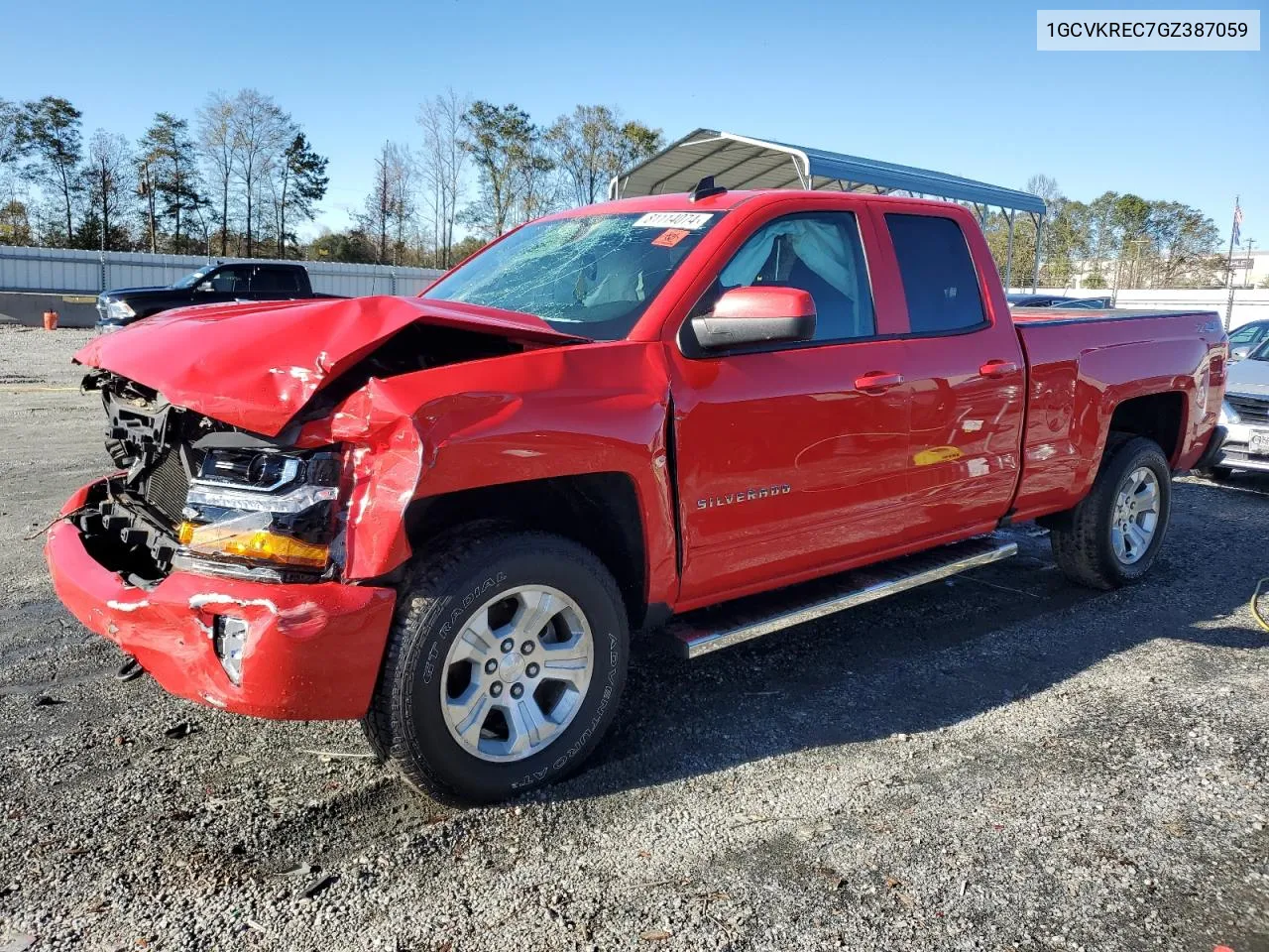 2016 Chevrolet Silverado K1500 Lt VIN: 1GCVKREC7GZ387059 Lot: 81114074