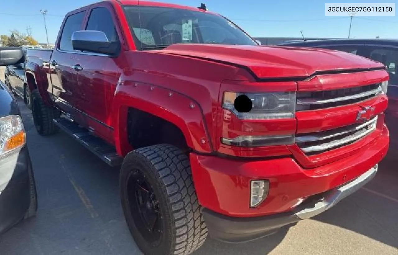 2016 Chevrolet Silverado K1500 Ltz VIN: 3GCUKSEC7GG112150 Lot: 81293224