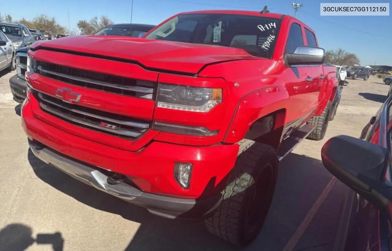 2016 Chevrolet Silverado K1500 Ltz VIN: 3GCUKSEC7GG112150 Lot: 81293224