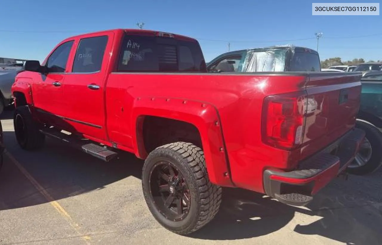 2016 Chevrolet Silverado K1500 Ltz VIN: 3GCUKSEC7GG112150 Lot: 81293224