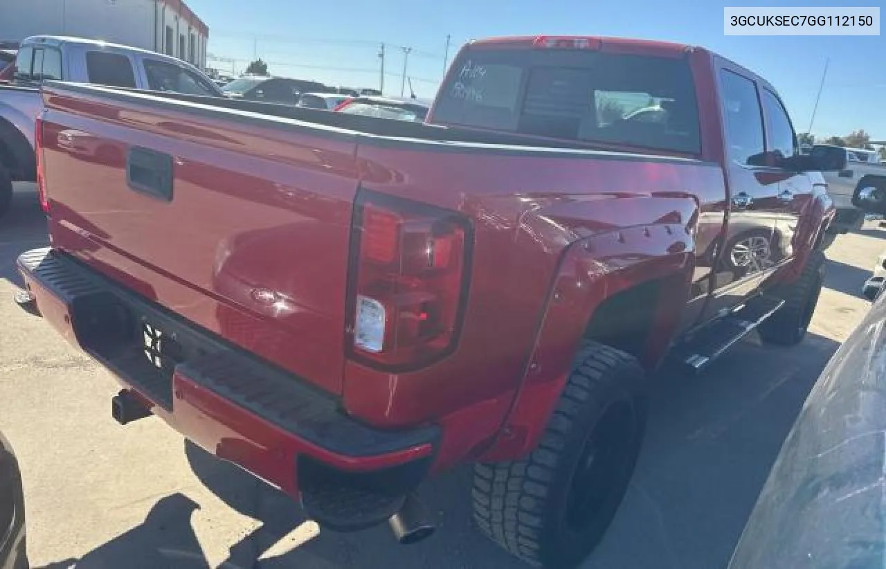 2016 Chevrolet Silverado K1500 Ltz VIN: 3GCUKSEC7GG112150 Lot: 81293224