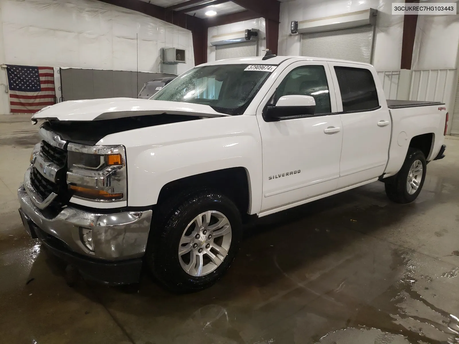 2017 Chevrolet Silverado K1500 Lt VIN: 3GCUKREC7HG103443 Lot: 57909674