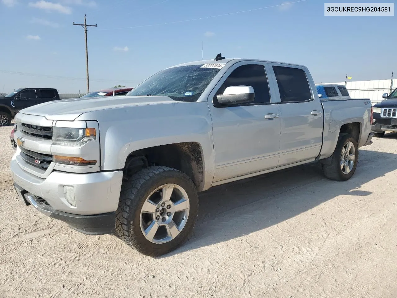 3GCUKREC9HG204581 2017 Chevrolet Silverado K1500 Lt