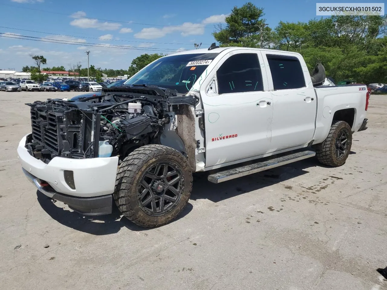 2017 Chevrolet Silverado K1500 Ltz VIN: 3GCUKSECXHG101502 Lot: 58203274