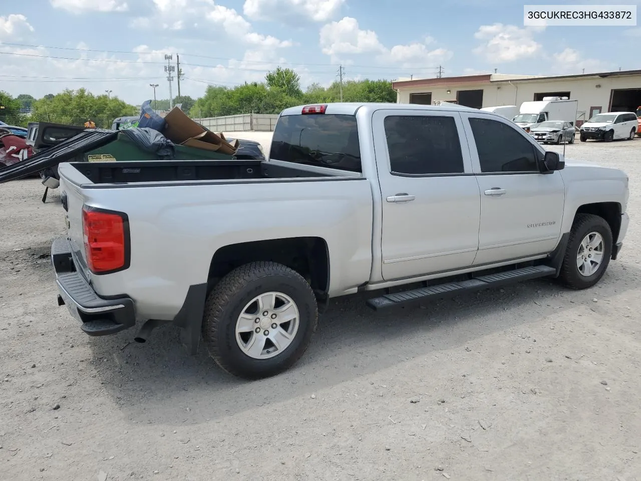 2017 Chevrolet Silverado K1500 Lt VIN: 3GCUKREC3HG433872 Lot: 58859264