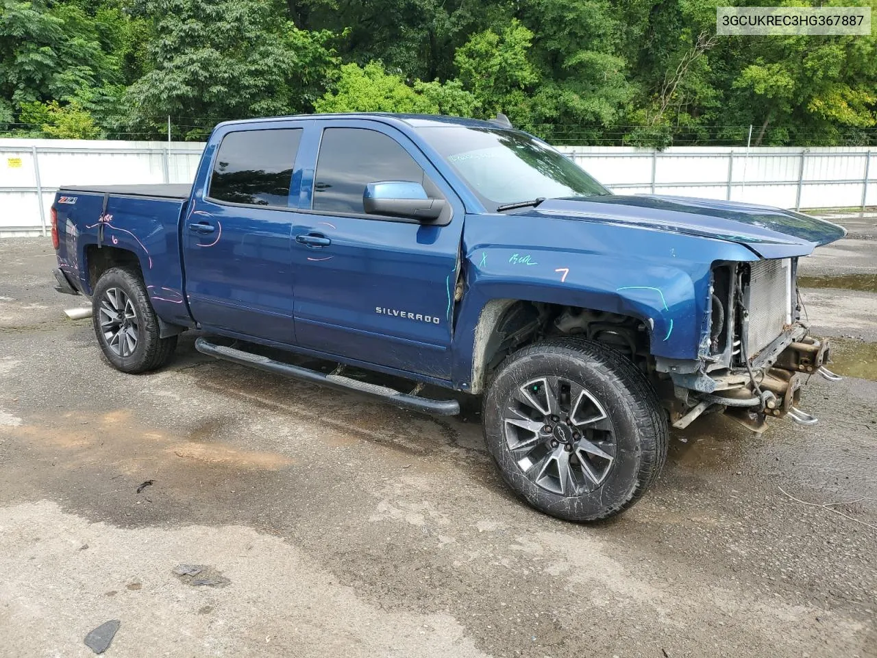 2017 Chevrolet Silverado K1500 Lt VIN: 3GCUKREC3HG367887 Lot: 60726114