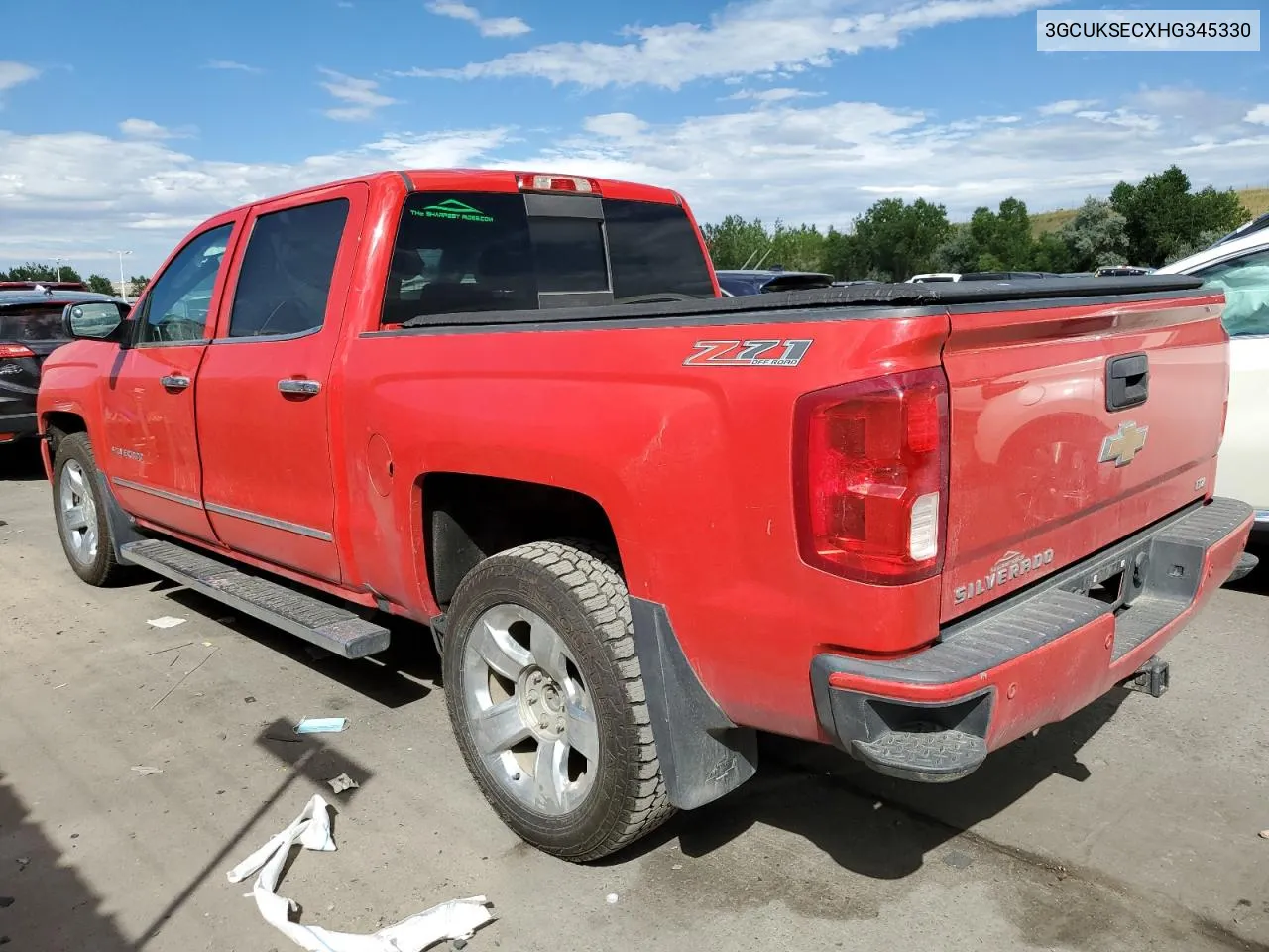 2017 Chevrolet Silverado K1500 Ltz VIN: 3GCUKSECXHG345330 Lot: 60797964