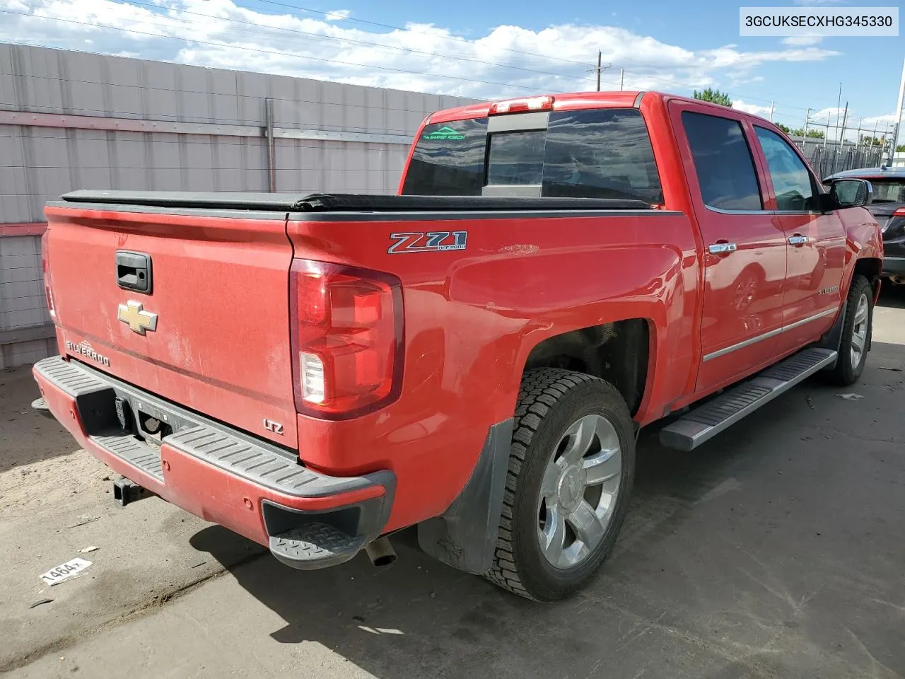 2017 Chevrolet Silverado K1500 Ltz VIN: 3GCUKSECXHG345330 Lot: 60797964