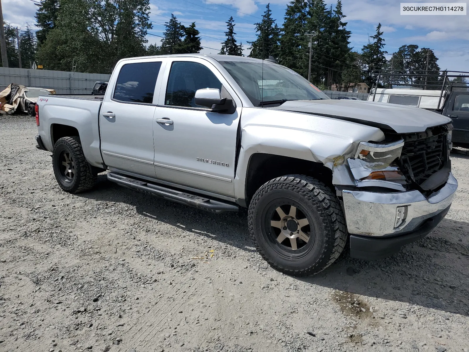 2017 Chevrolet Silverado K1500 Lt VIN: 3GCUKREC7HG114278 Lot: 62490484