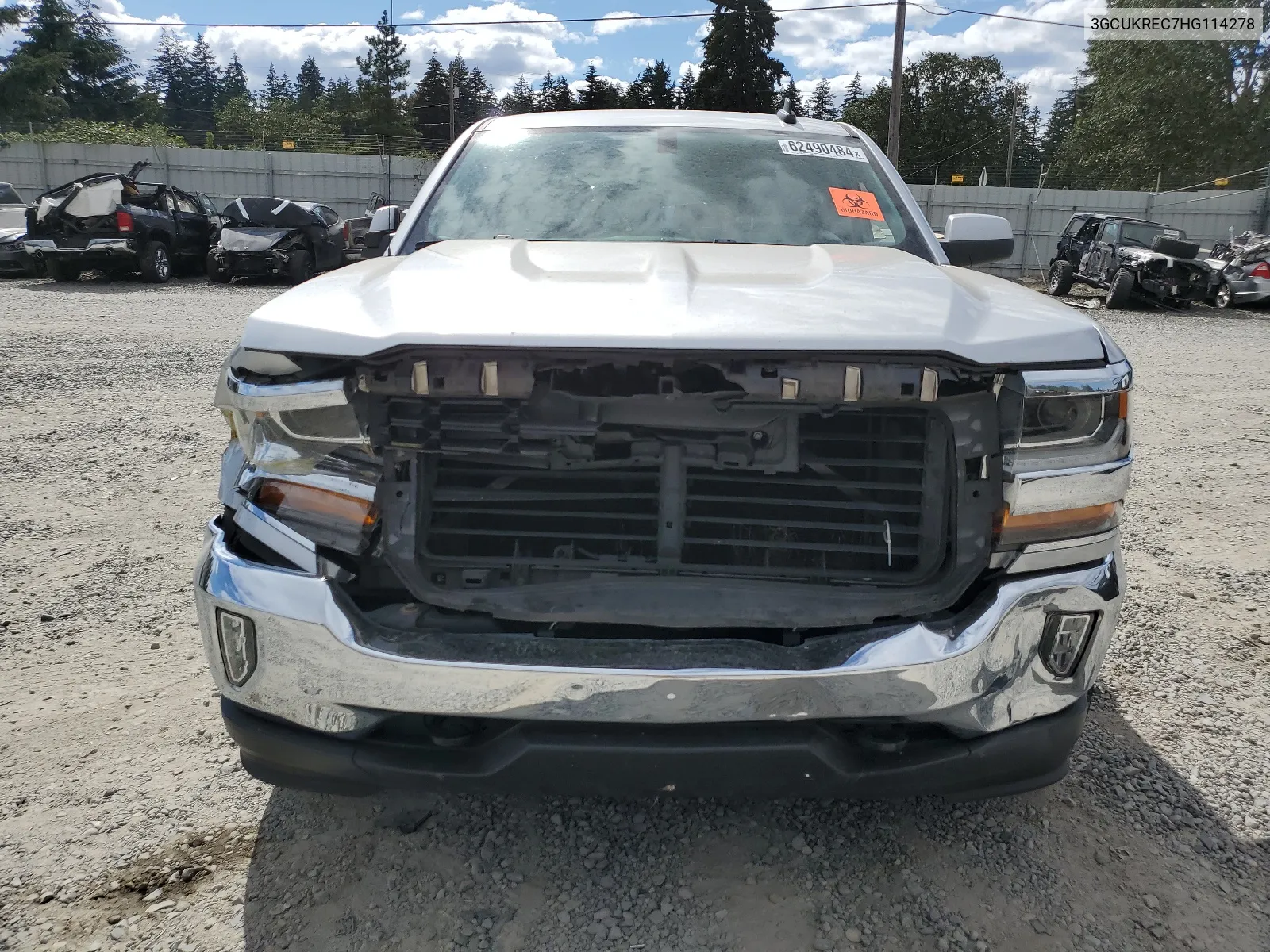 2017 Chevrolet Silverado K1500 Lt VIN: 3GCUKREC7HG114278 Lot: 62490484