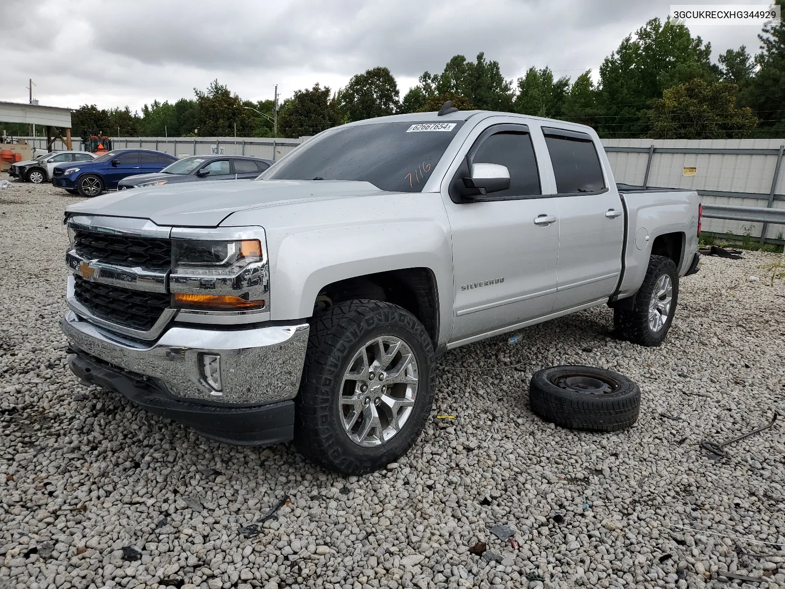 2017 Chevrolet Silverado K1500 Lt VIN: 3GCUKRECXHG344929 Lot: 62667654