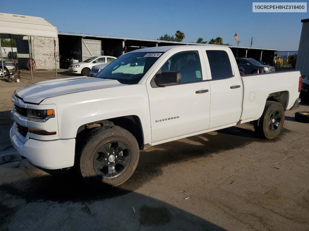 2017 Chevrolet Silverado C1500 Custom VIN: 1GCRCPEH8HZ318400 Lot: 63022474