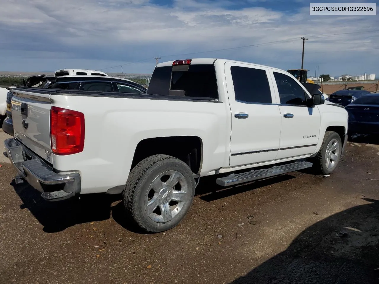 2017 Chevrolet Silverado C1500 Ltz VIN: 3GCPCSEC0HG322696 Lot: 68867064