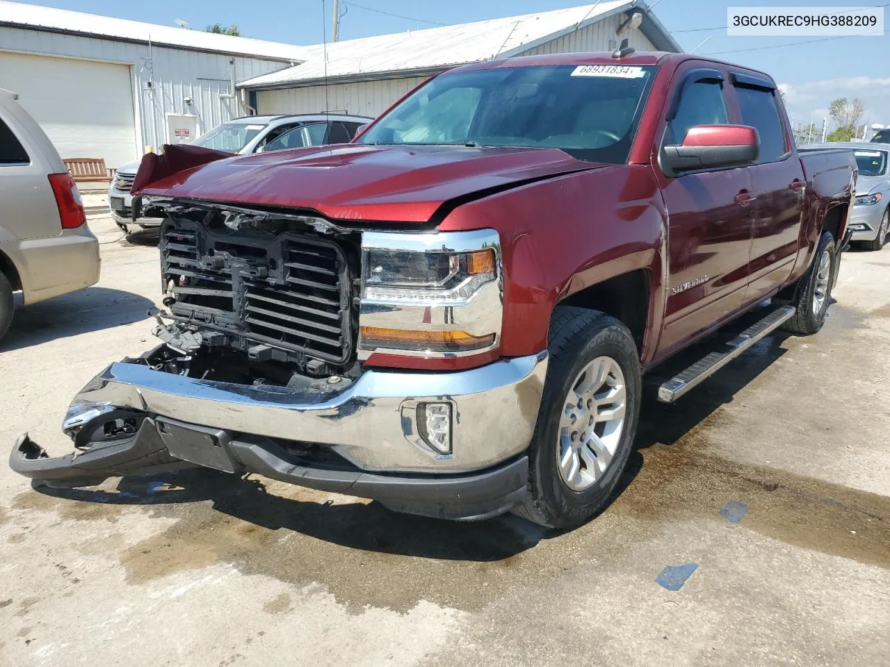 3GCUKREC9HG388209 2017 Chevrolet Silverado K1500 Lt