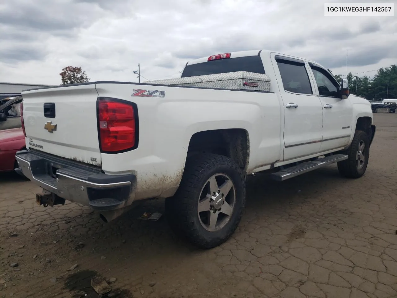 2017 Chevrolet Silverado K2500 Heavy Duty Ltz VIN: 1GC1KWEG3HF142567 Lot: 69611044